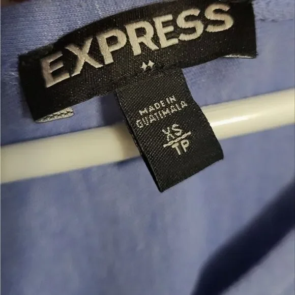 Express Super Soft Blue Tank Maxi Dress Sharkbite Hem, Size XS* - Picture 6 of 6